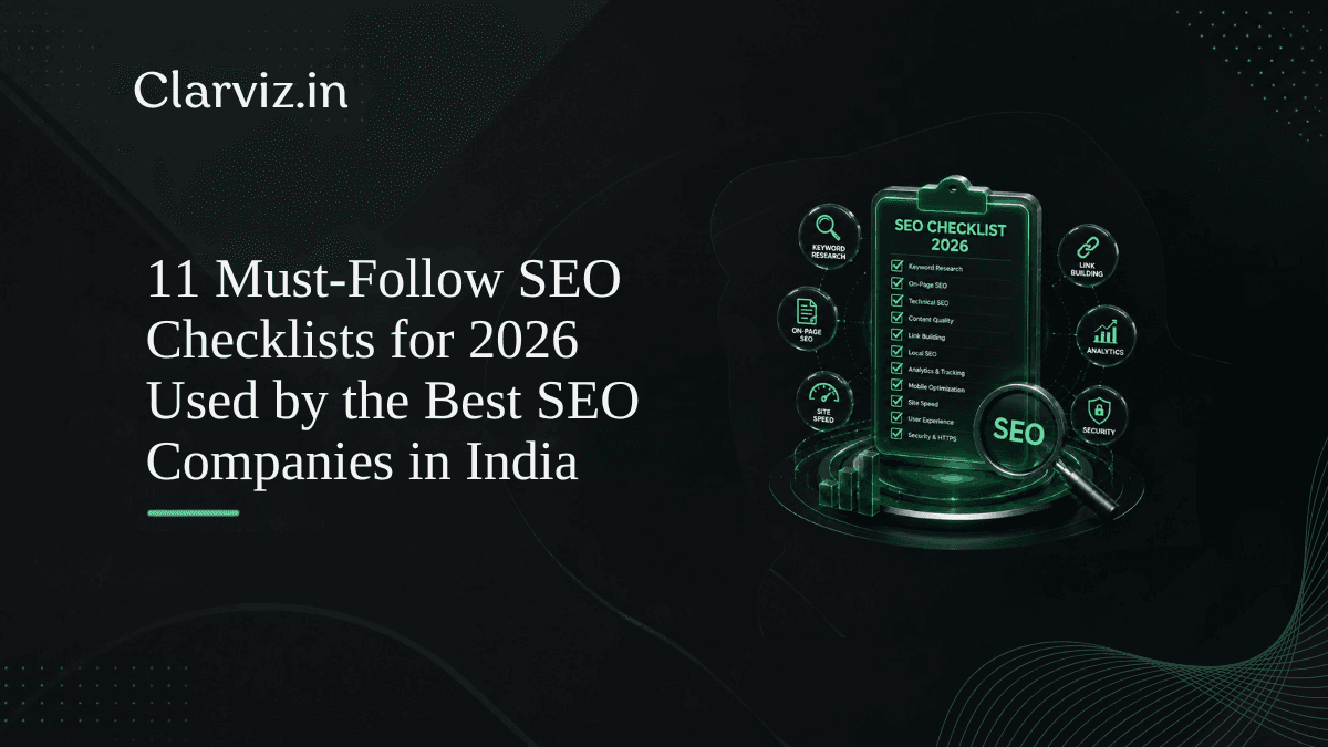 11 must follow seo checklists for 2026 used by the best seo companies in india best digital marketing agency in hsr layout, bangalore