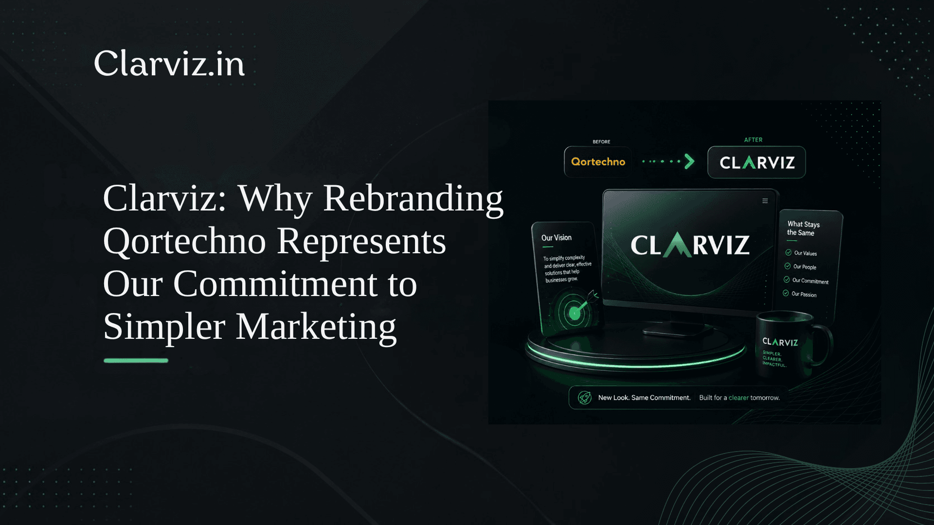 clarviz why rebranding qortechno represents our commitment to simpler marketing best digital marketing agency in hsr layout, bangalore